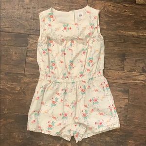 Gap Toddler Floral Romper w/ Ruffles Size 2 Years